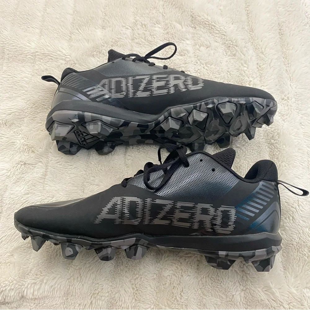 Adidas Adizero Spark Men’s Cleat Black Athletic Shoes Size 12